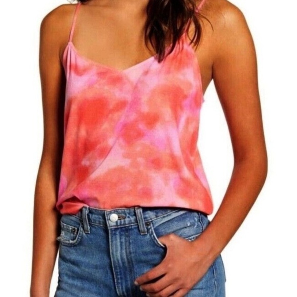 Pink and Orange Tie-Dye Women's Top